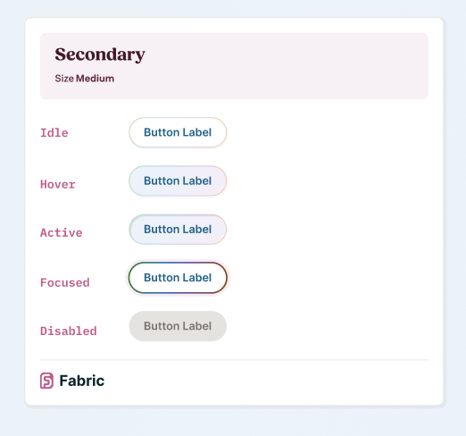 AI Button component states